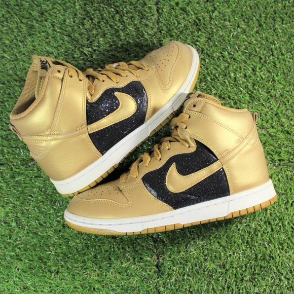 nike gold high dunks